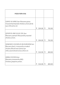 Publiq Premium Italian Cafe menu 2