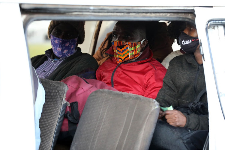 Taxi commuters at Baragwanath Taxi Rank where taxis are back to full capacity in Soweto.