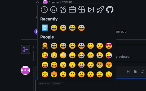 GitHub Emoji Extension