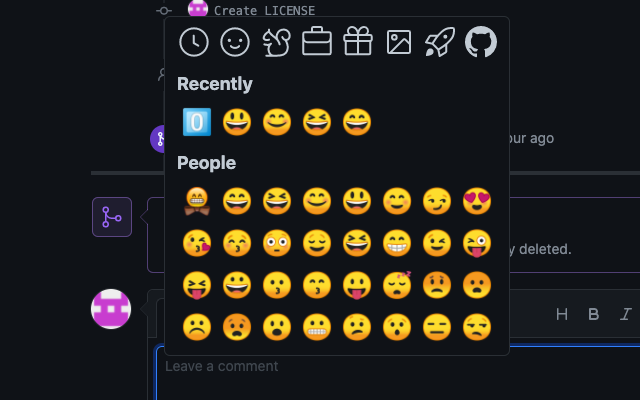 GitHub Emoji Extension Preview image 4