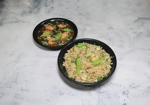 Chicken Chilli Fried Rice With Gravy