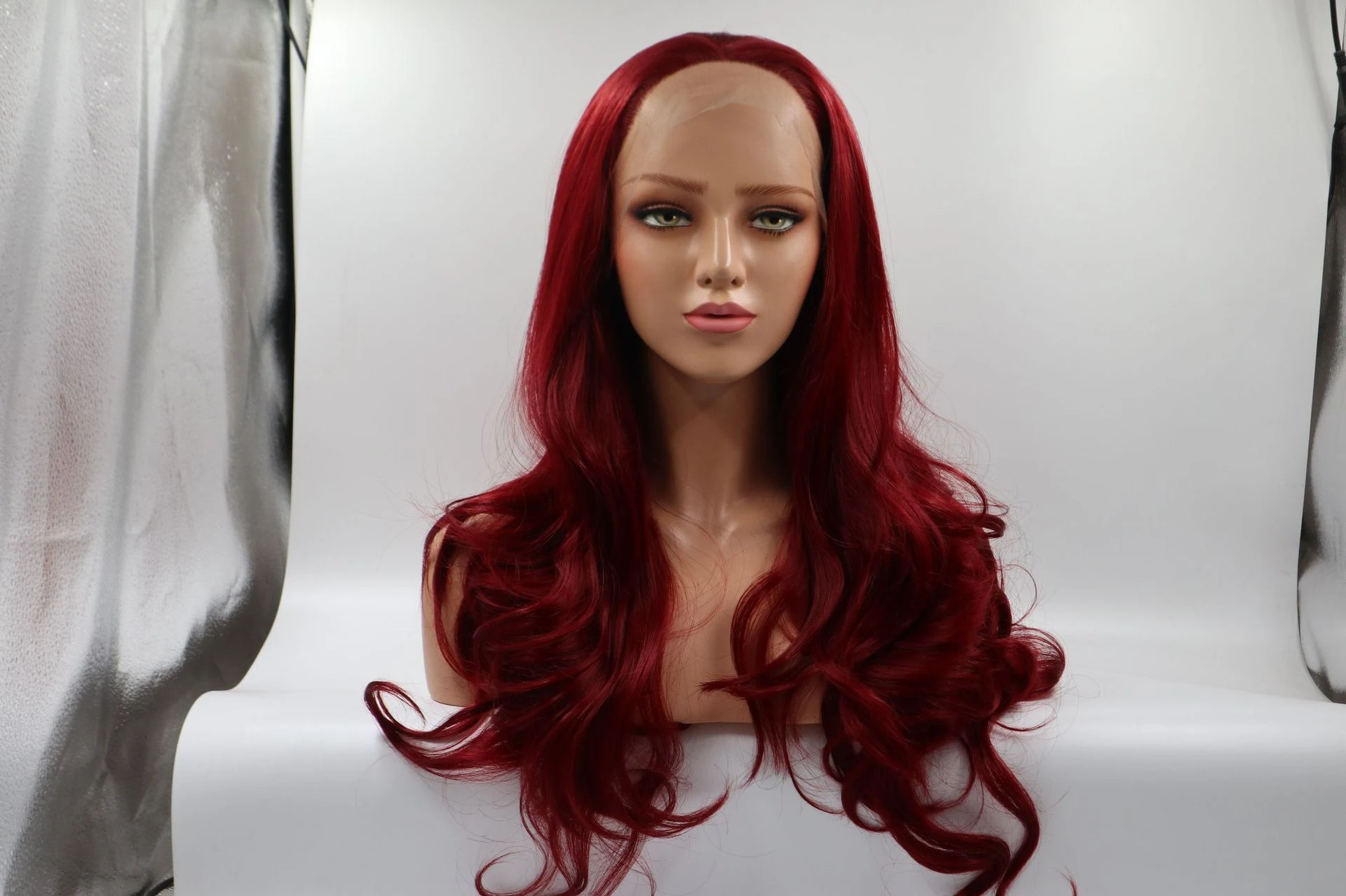 Title 5, Bourgondische lace front pruik van chemische ve...