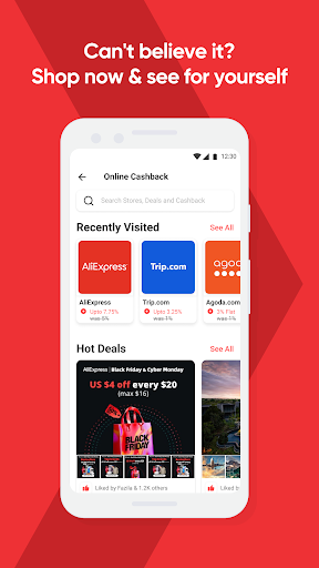 Screenshot Savyour: Cashback & Discounts