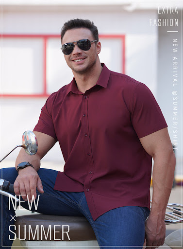 Title 18, Plus Size Mens Short Sleeve Shirt, designed fo...
