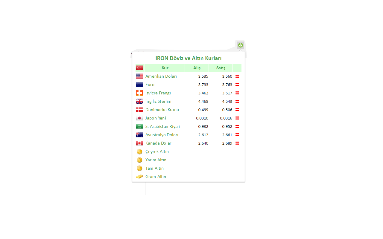 IRON Döviz ve Altın Kurları Preview image 0