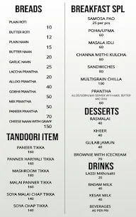 The Home Kitchen menu 1