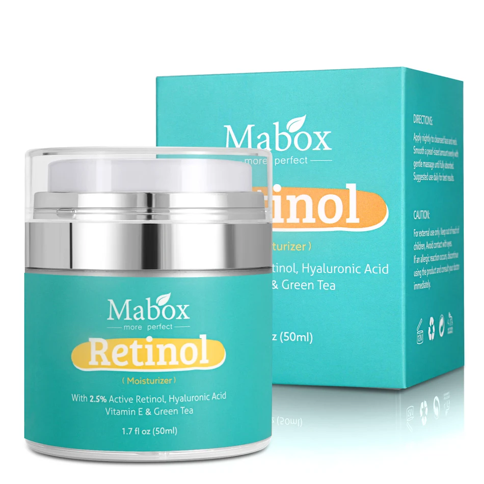 Nieuwe Europese en Amerikaanse 2.5% Retinol Crème. Vermindert rimpels en fijne lijntjes. Voor een stralende, jeugdige huid met anti-aging effect. Hydraterend.