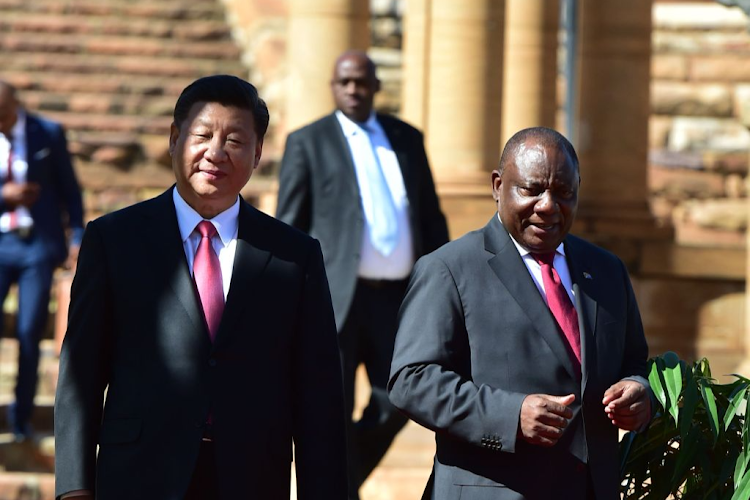 President Cyril Ramaphosa hosted Chinese President Xi Jinping at the Union Buildings in Pretoria in July 2018.