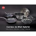 Combo Nồi Chảo Chống Dính Bếp Từ Imat Hybrid Size 26Cm Kết Hợp Giữa Lớp Phủ Điêu Khắc Chống Dính Daikin Và Inox 430