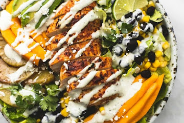Southwest Mango Pineapple Grilled Chicken Salad
