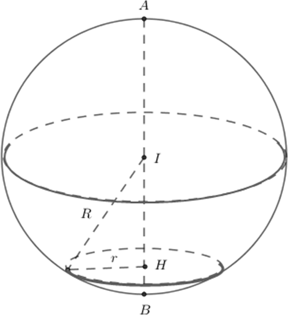 Trong không gian Oxyz, cho hai điểm (A(4;3;5))và(B( - 4; - 1; - 3)). Xét khối nón ((N)), có đỉnh A, đường tròn đáy nằm trên mặt cầu đường kính A
B. Khi ((N)) có thể tích lớn nhất thì mặt phẳng chứa đường tròn đáy của ((N)) có phương trình dạng (2x + by + cz + d = 0). Giá trị của (b + c + d) bằng 1
