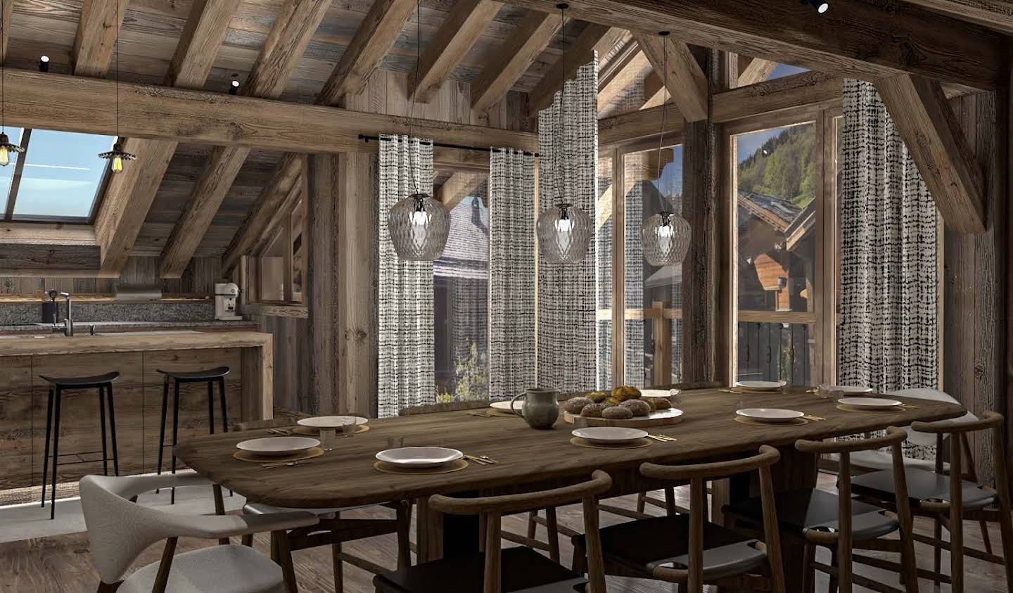 Chalet with panoramic view and terrace MERIBEL