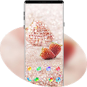 Beautiful glowing diamond strawberry them 2.0.1 APK تنزيل