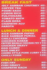 Coorg Kitchen menu 1