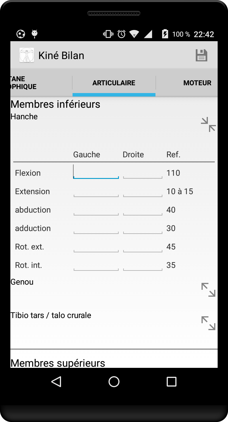 Kiné Bilan Screen 1