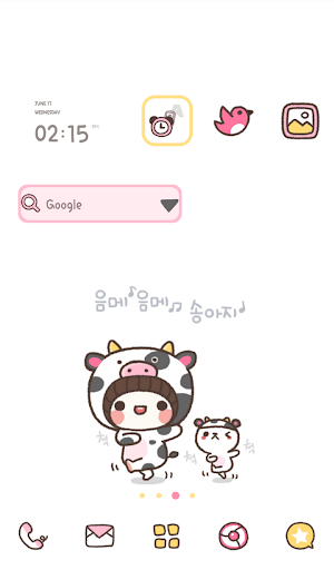 bebe cow Dodol launcher theme