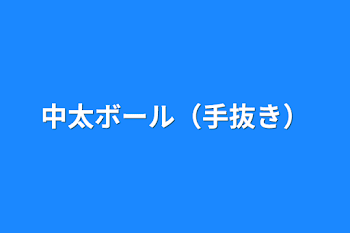 中太ボール（手抜き）