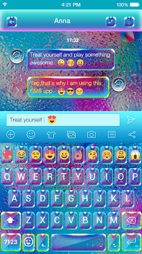 Rainy Glass Keyboard Theme