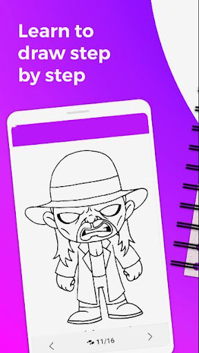 Download wwe superstars coloring for kids: easy drawing Mod Apk ...