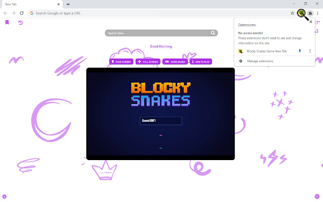 Blocky Snakes Game New Tab