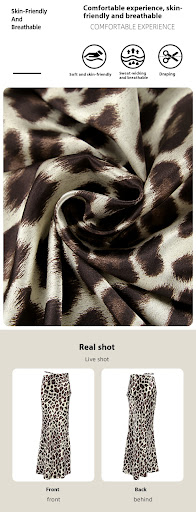 Title 2, Leopard-print satin fishtail skirt dress, high ...