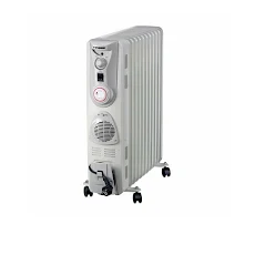 Lò sưởi dầu 11 thanh TIROSS có hẹn giờ, quạt sưởi, giá phơi 2500W TS920