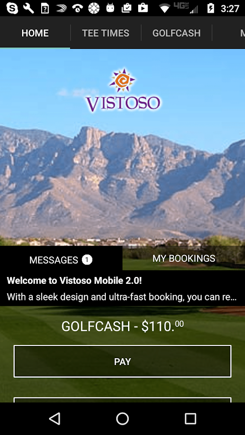 Android application Vistoso Golf Tee Times screenshort