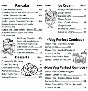 Coffee Fries & Gossips menu 