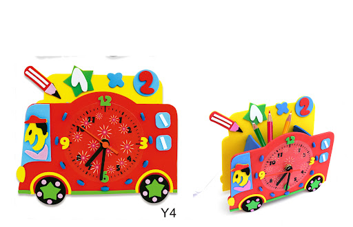 Title 12, DIY Clock Handmade Materials Cartoon Early Educ...
