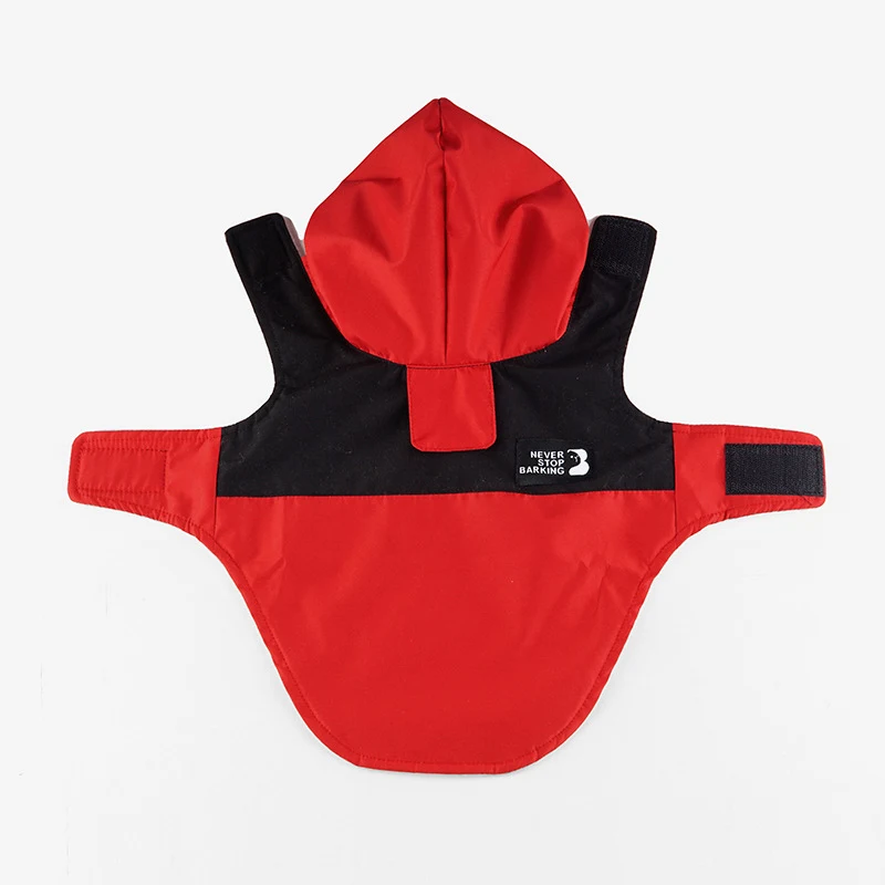 Impermeable para perro nuevo con retazos de contraste de color, protege de la lluvia y ofrece estilo. Ideal para paseos.