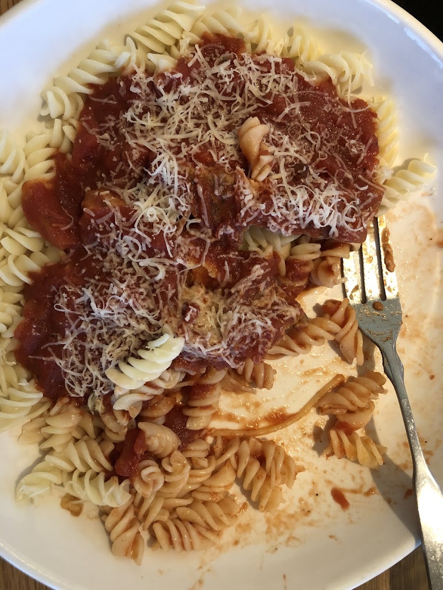 Gluten capellini in my "gluten-free" rotini made me very sick