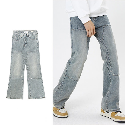 Title 4, Retro Washed Old Design Sense Slightly Flared J...