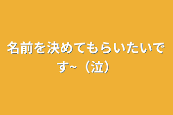 「名前を決めてもらいたいです~（泣）」のメインビジュアル