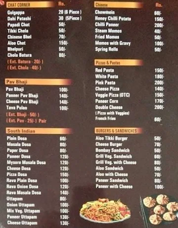 Anna's Pau Bhaji menu 