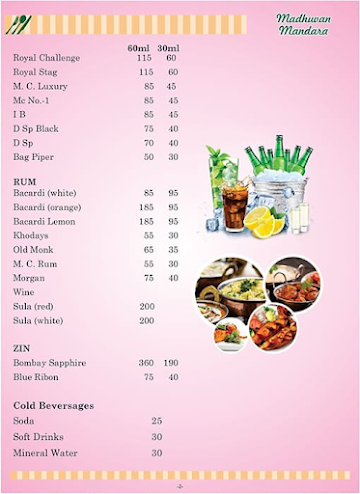 Madhuvan Family Restaurant menu 