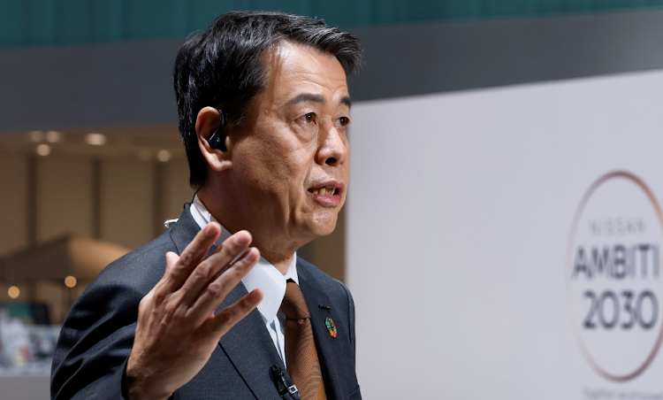 Nissan Motor Co CEO Makoto Uchida, speaks during a Bloomberg Television interview at a showroom inside the company's global headquarters in Yokohama, Japan, on November 29 2021. Picture: BLOOMBERG/KIYOSHI OTA