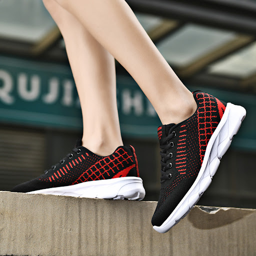 Title 5, Womens Large Size Breathable Mesh Sneakers Com...
