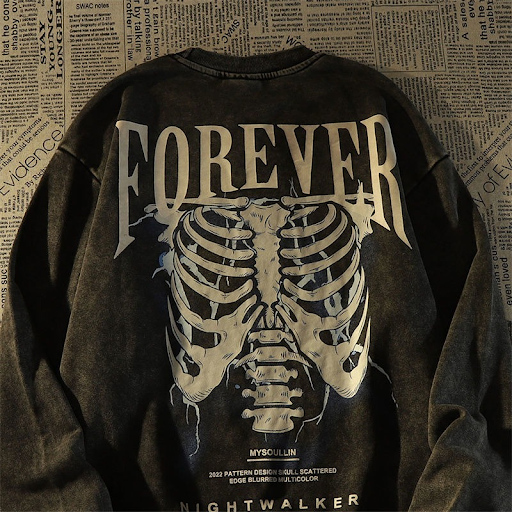Title 2, Wash Water Crewneck Hoodie Mens Retro Autumn C...