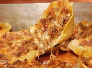 cheesy, beefy stuffed shells