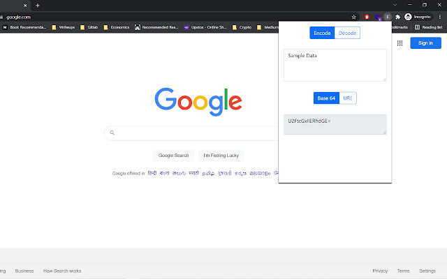 Encode/Decode chrome extension