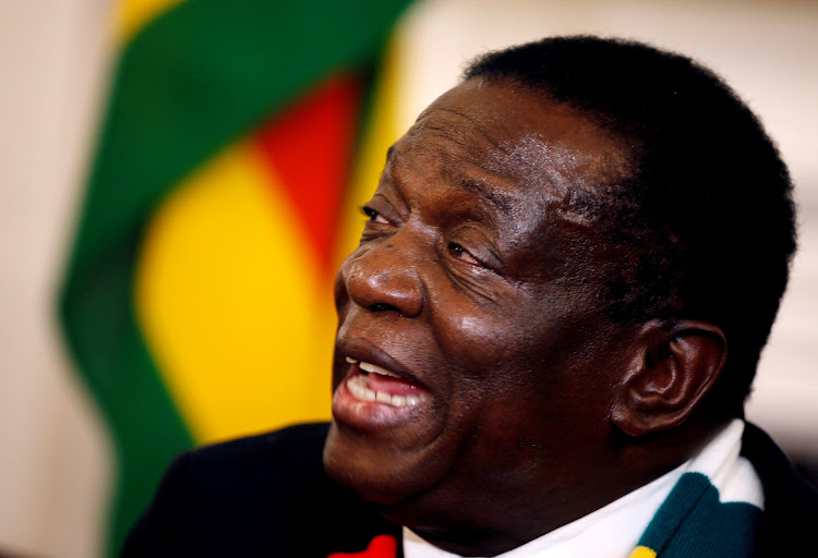 Zimbabwean President Emmerson Mnangagwa is due back from his annual holiday only at the end of February. File photo.