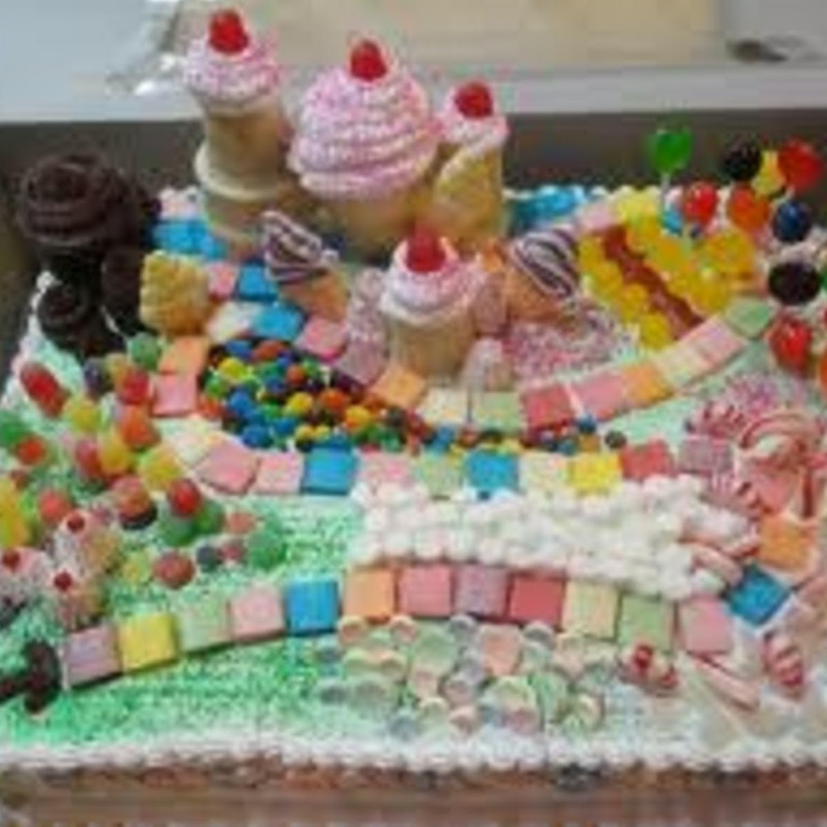 candyland sheet cake