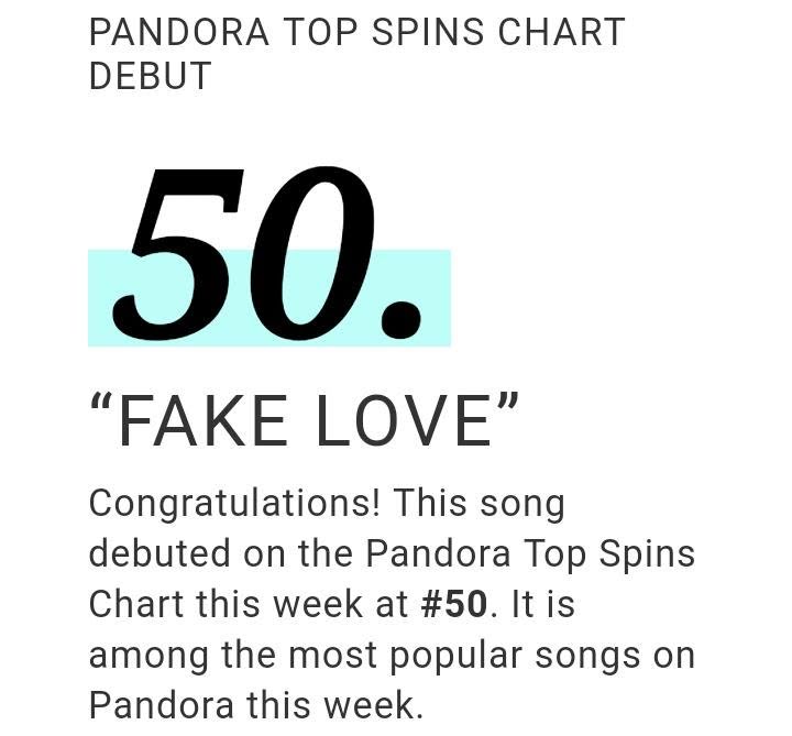 Pandora Top Spins Chart