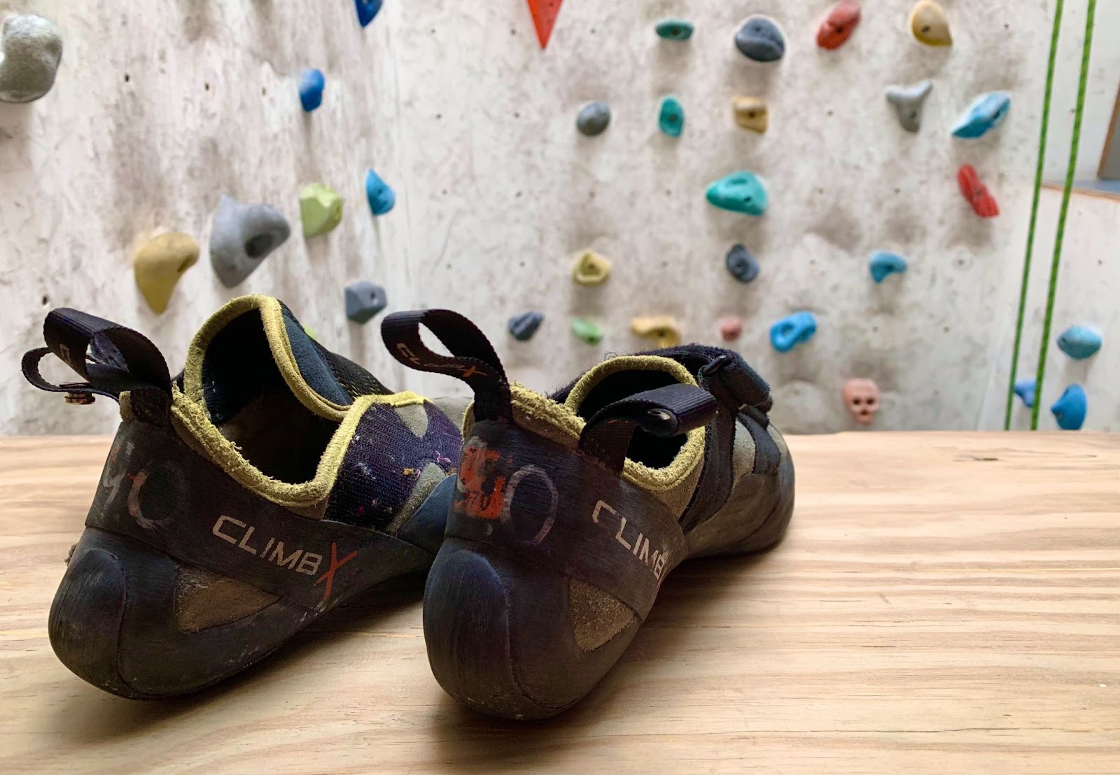 climbing shoes at the rock center