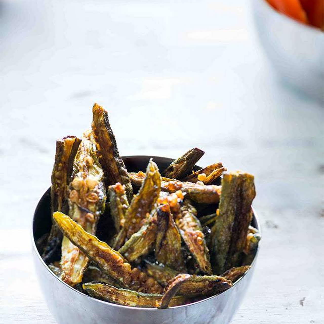 Kurkuri Bhindi Recipe in Microwave | Crispy Okra Microwave