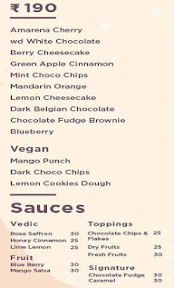 Artiste - Handcrafted Ice Cream menu 5