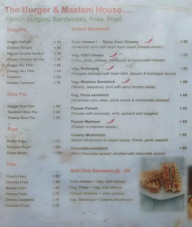 The Burger & Mastani House menu 1