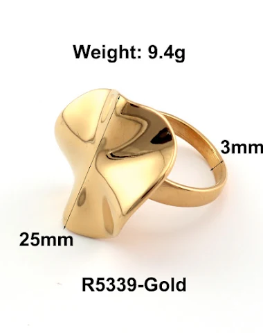 Modieuze roestvrijstalen ring met b - 3