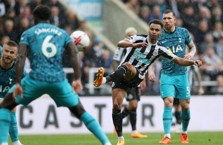 Newcastle United's Jacob Murphy shoots at goal at St James’ Park in Newcastle, Britain, April 23 2023. Picture: SCOTT HEPPELL/REUTERS