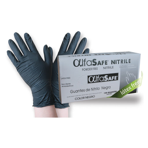 Guantes de nitrilo negro